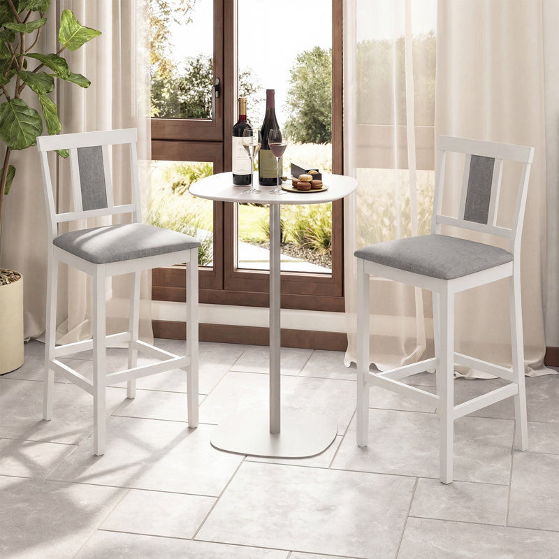Ensemble de 2 tabourets de bar rembourrés, tabouret de bar moderne de 29,5 po de hauteur pour îlot de cuisine, 2