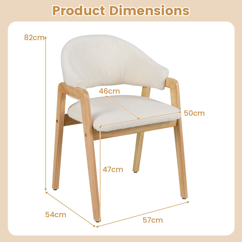Upholstered Side Chair in White