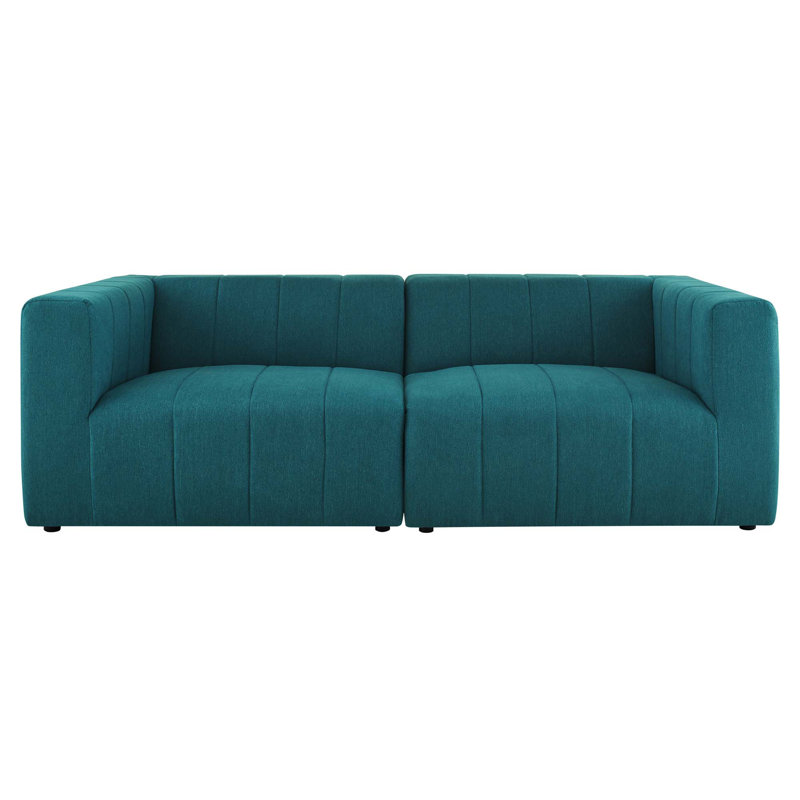 Causeuse en tissu Modway Bartlett, 100 % polyester vert