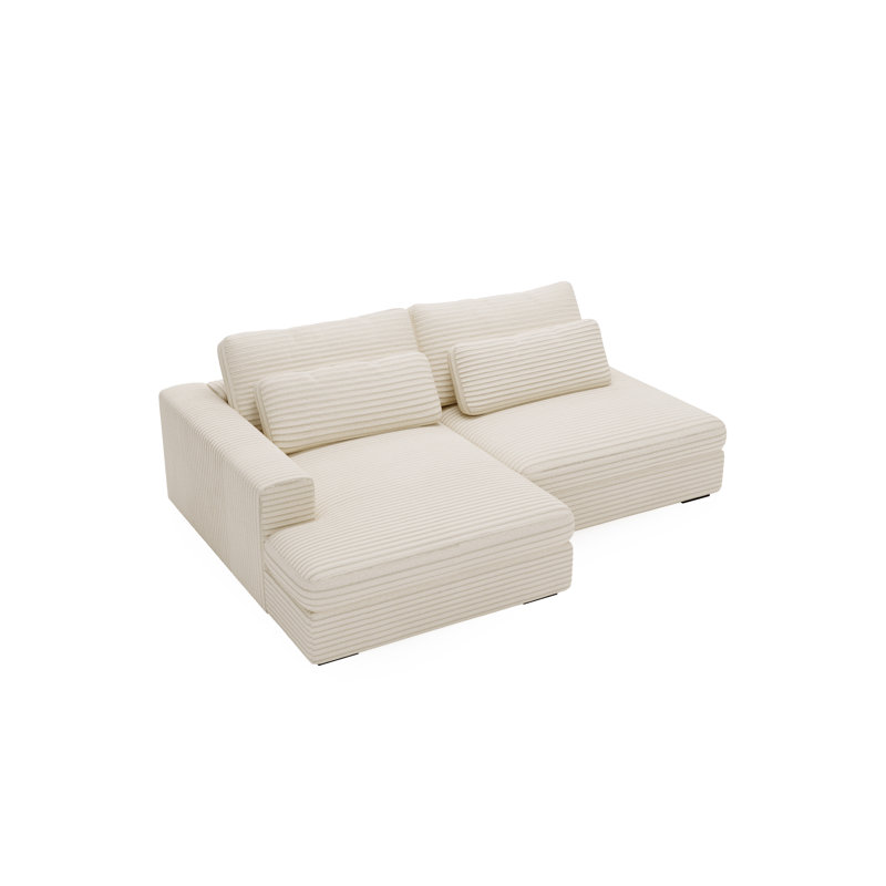 Teirra 2 Seater Sofa Bed, Beige, Right Hand Facing