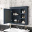 Wall Mounted Mirror Medicine Cabinet with Open Shelves-344063562