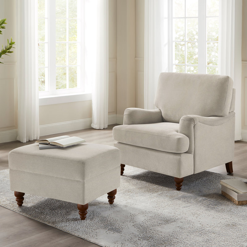 Ebward Sea Oat Chair And Ottoman