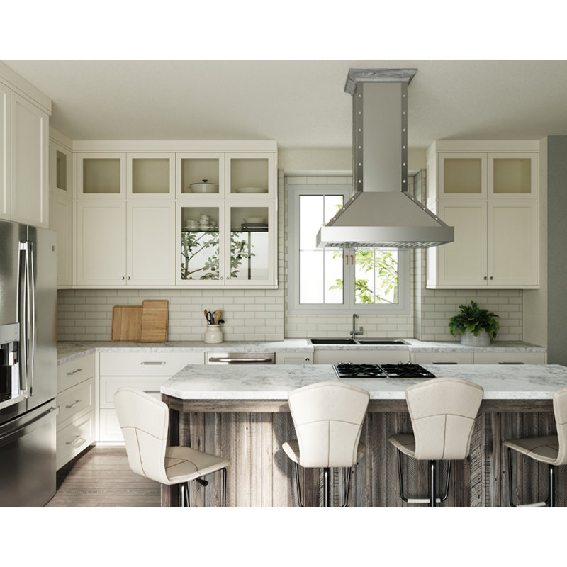 Cavaliere 30" Stainless Steel 900 CFM Ducted (Vented) Island Range Hood with Baffle Filter