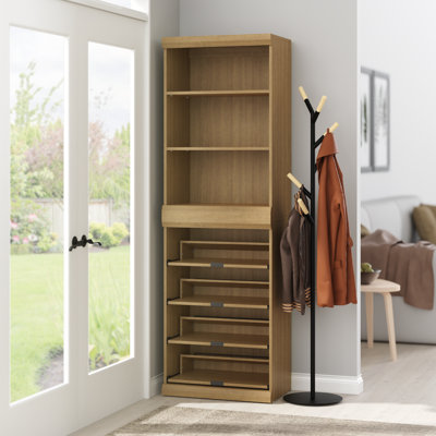 Mosaics Closet System with 3 Shelves and 4-Tier Shoe Storage
