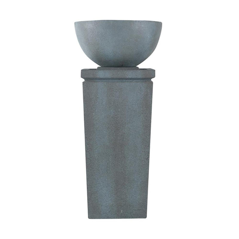 Duponta Handcrafted Outdoor Floor Fountain, 35.4" H x 16.3" W x 16.3" D