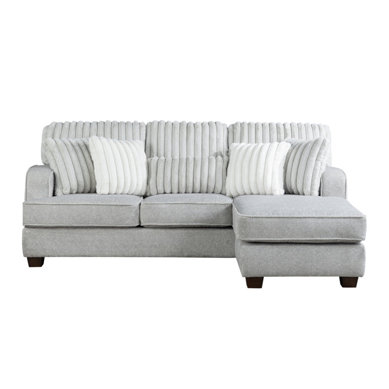 Coussins réversibles Modern, Gris chenille