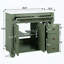 Meuble-lavabo Mid-Century avec base colonne romaine, vert