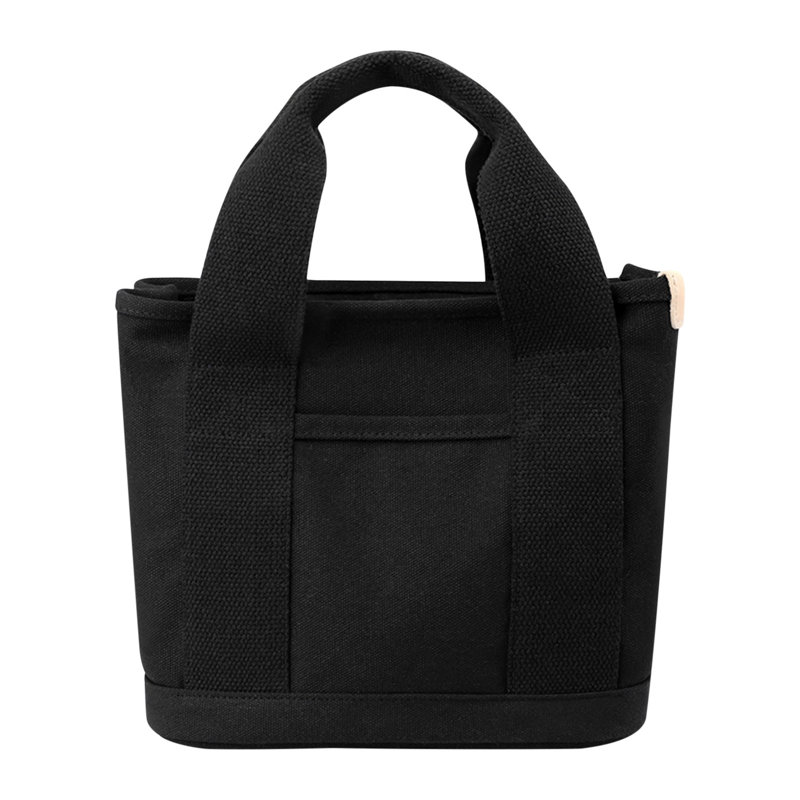 Sac fourre-tout en toile tendance Sac de rangement Sac à main à poches multiples Sac à main grande capacité, Black