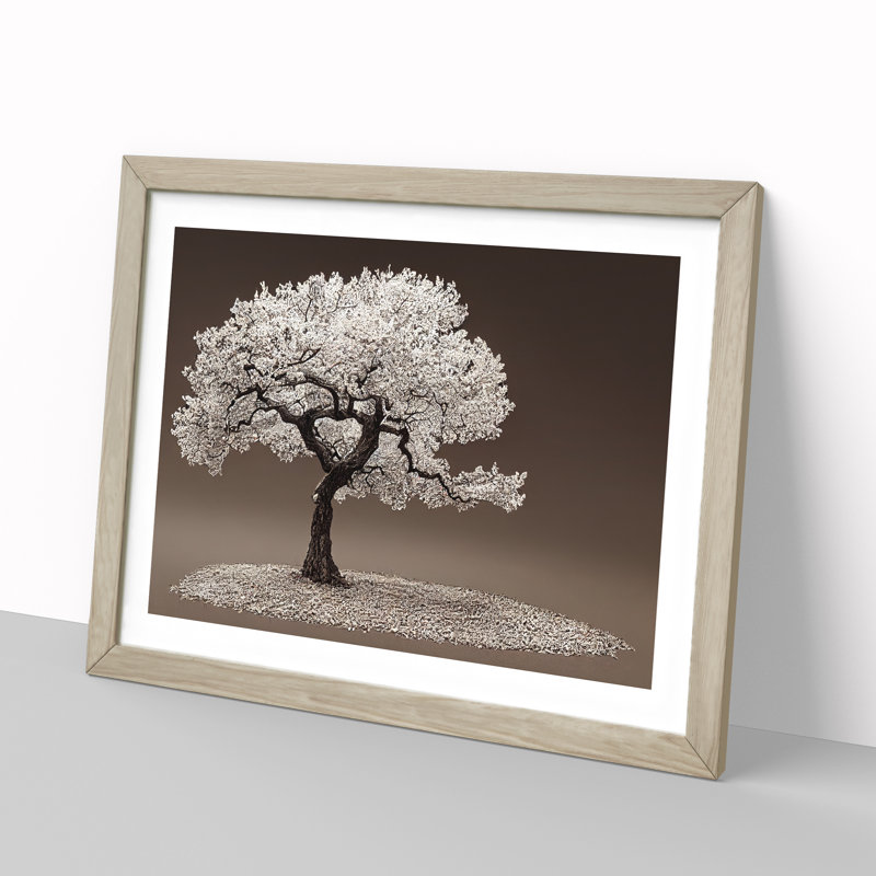 Splendid Tree - Framed Print, 34cm H x 46cm W x 2cm D, Oak