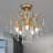 Base,Imitation Brass Color Ceiling Light Modern Lighting Fixture For Bedroom Hallway Bar Kitchen, H 18.5'' X W 17.7''