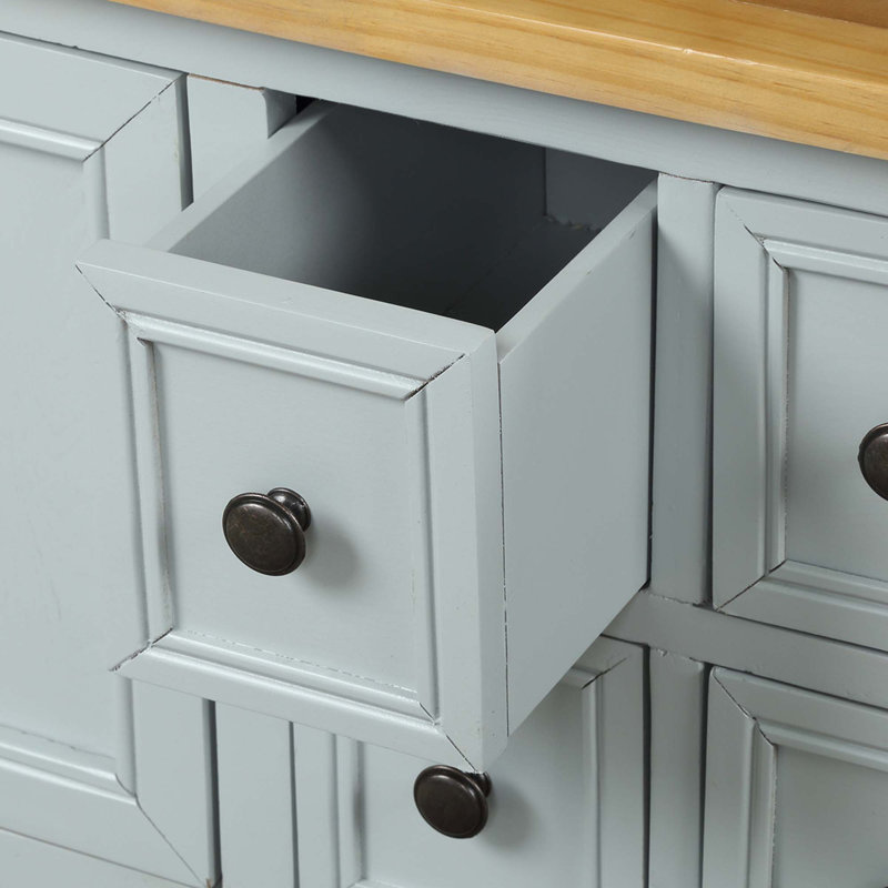 Console de 46 po Analeesa, Brun, Lime / blanc