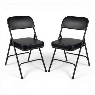 Bernadine Deluxe Vinyl Padded Folding Chair (Pack of 2)