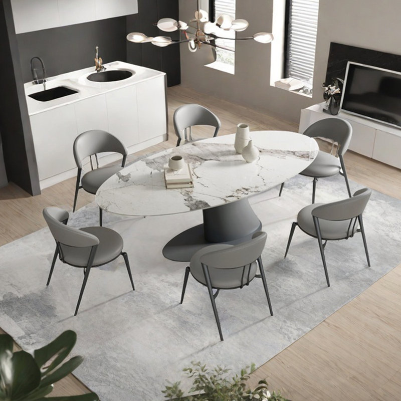 Ensemble de table de salle à manger Light Luxury, 7, H 29,53 po x L 62,99 po x l 31,5 po