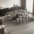 Solid Wood & Slate Table Modern Minimalist Walnut-103427887