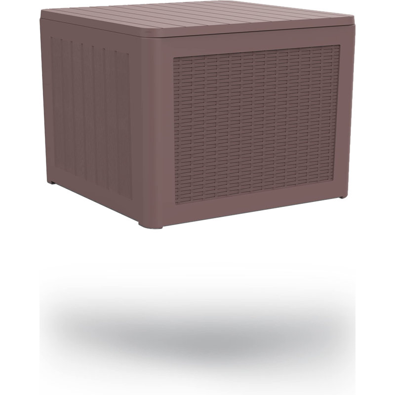 Table basse à piédestal avec rangement Dyian, Brun