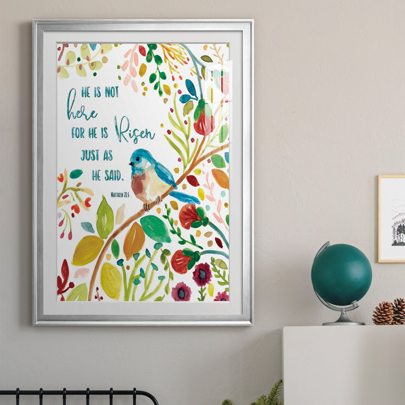 He Is Risen - Peinture avec cadre photo, Argent, H 30,5 po x l 42,5 po x P 1,5 po