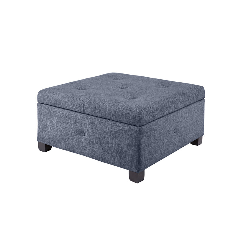 Repose-pieds rembourré Ed Stockholm, 100 % polyester bleu