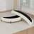 47.2" W Modern Half Moon-shaped Storage Ottoman With Metal Legs-694861935
