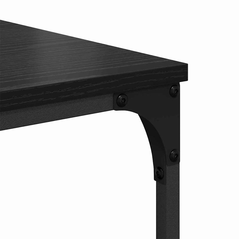 188.5cm H x 76cm W Metal Bookcase, Black Oak