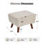 Repose-pieds rembourré moderne Kaya de 24 po-86284652