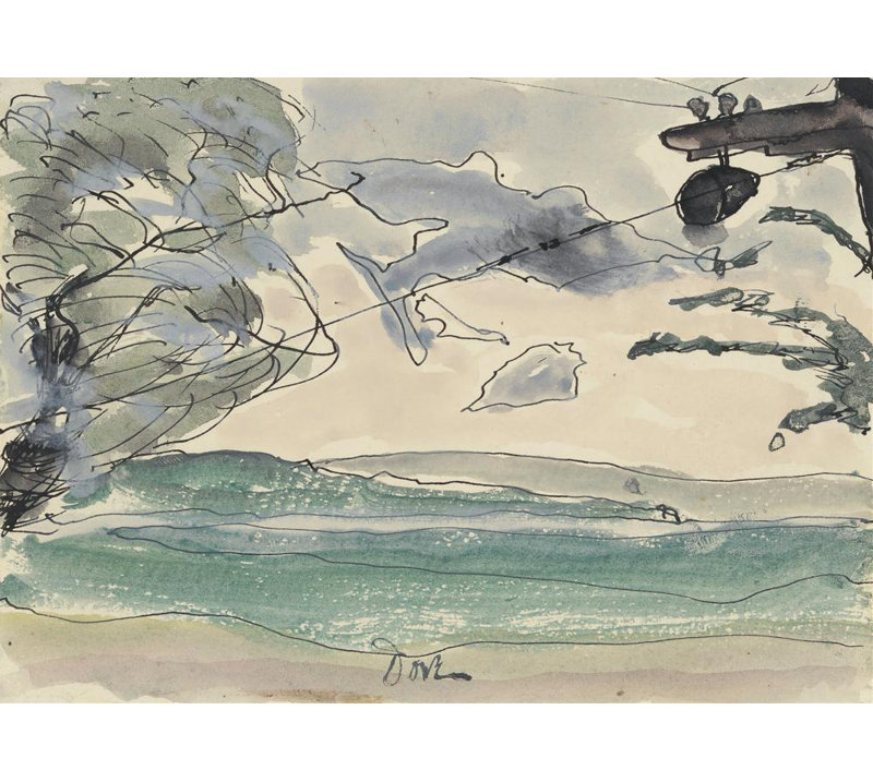 «Seneca Lake» par Arthur Dove - Art mural sur toile tendue avec châssis, H 24 po x l 17 po