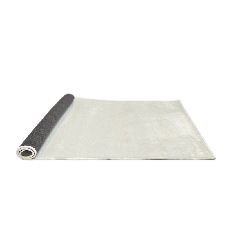 Tapis contemporain blanc cassé, Rond 6 pi