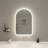36 Inch Arch LED Front and Backlit Wall Mirror in Silver-1347360996-1347360983