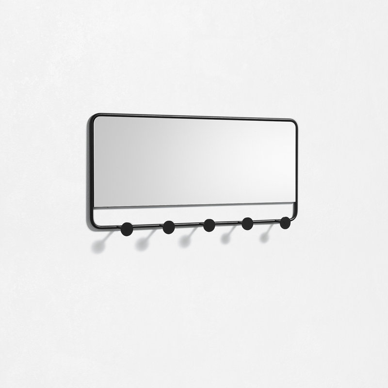Tawney Steel Wall 5 - Hook Wall Mounted Coat Rack