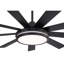Mlian 9 Playwood Double-sided Black and Grey Wood Grain Blades 60in Ceiling Fan Large LED Dimmable Light, 6-Speed Remote Control, Reversible DC Motor,Black-1163720224-1163720227