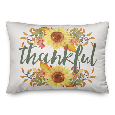  Coussin Thankful Sunflowers