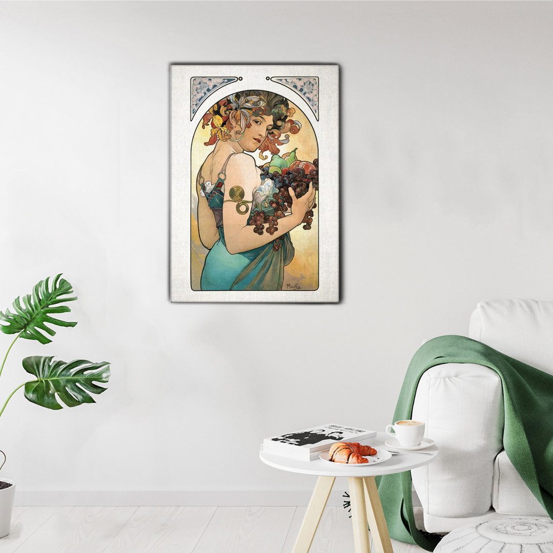 Leinwandbild Frutta von Alfons Mucha