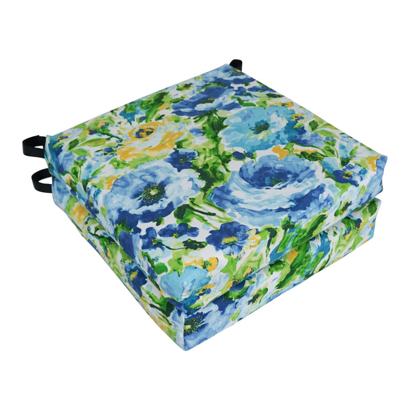 Outdoor 3'' Seat Cushion, Lesandra Sunblue