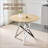 37Inch Round Dining Table, Small Round Kitchen Table With Silver Metal Legs, Suitable For 2 To 4 People, Modern Dining Room Table-30621508