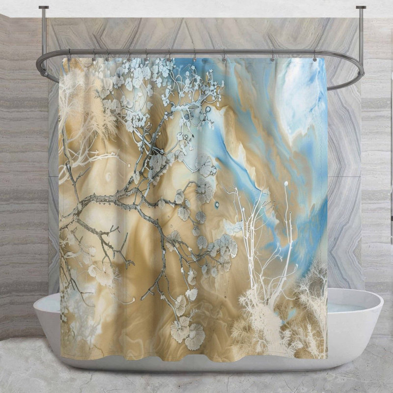 Rideau de douche Aérien Roots - Nature Bathroom 14184, H 93 po x l 70 po