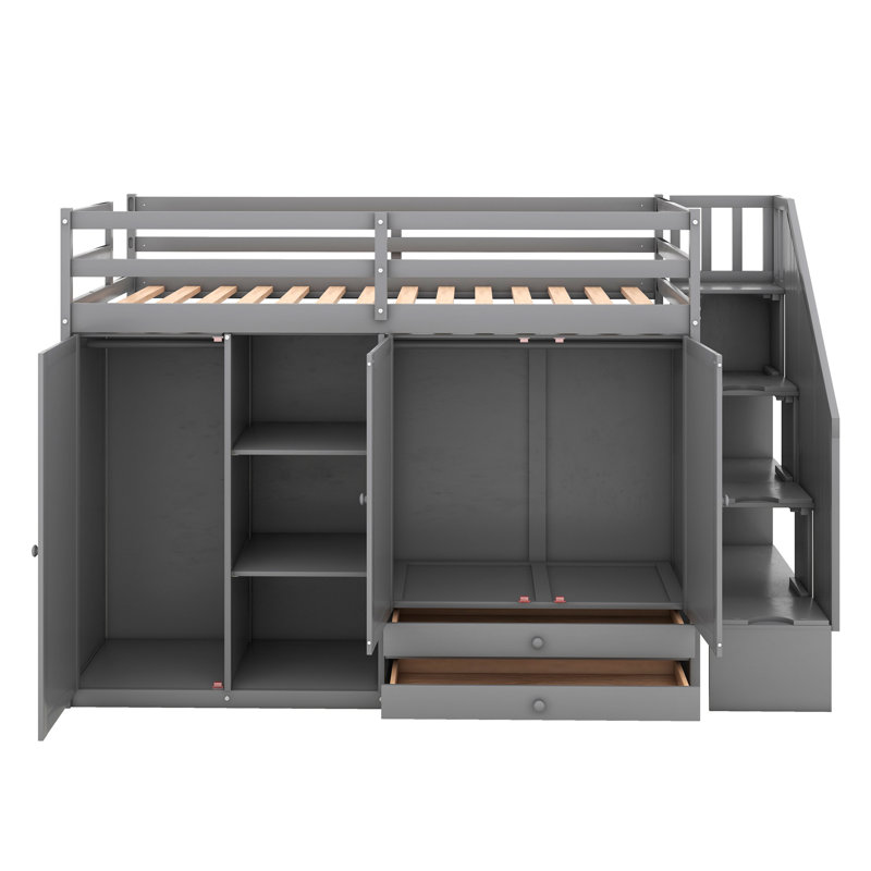 Jaico Twin Loft Bed With Wardrobes