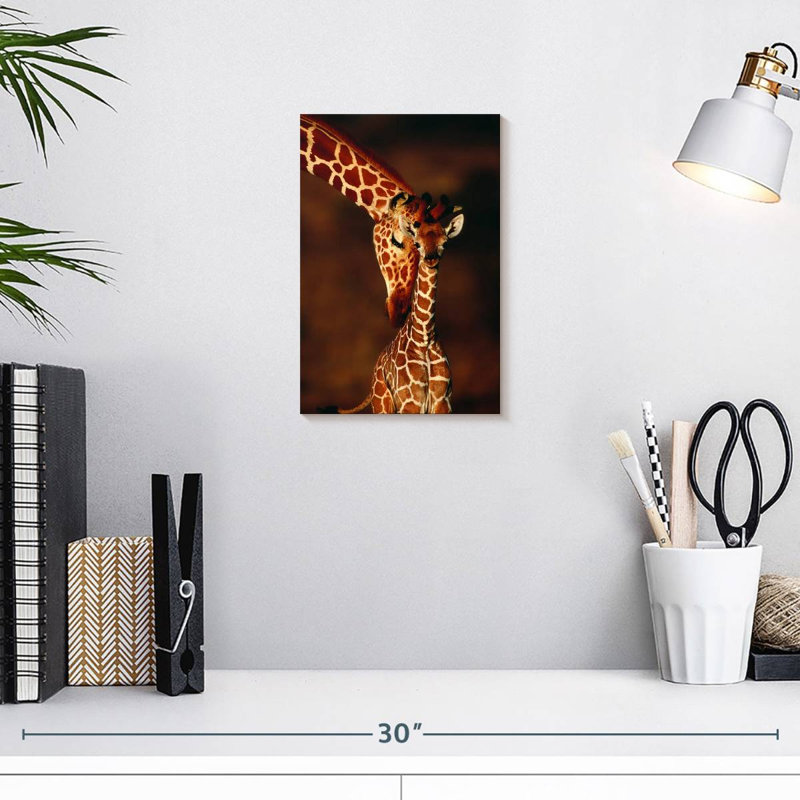 «Brampt Giraffes Gentle Moment», H 12 po x l 8 po