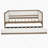 Full Size Upholstered Daybed With Trundle And Nailhead Decoration, Wood Color