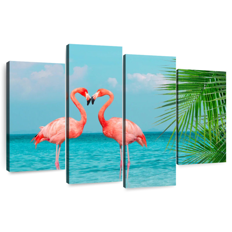 Flamants de la mer bleue Brampt, H 48 po x l 75 po
