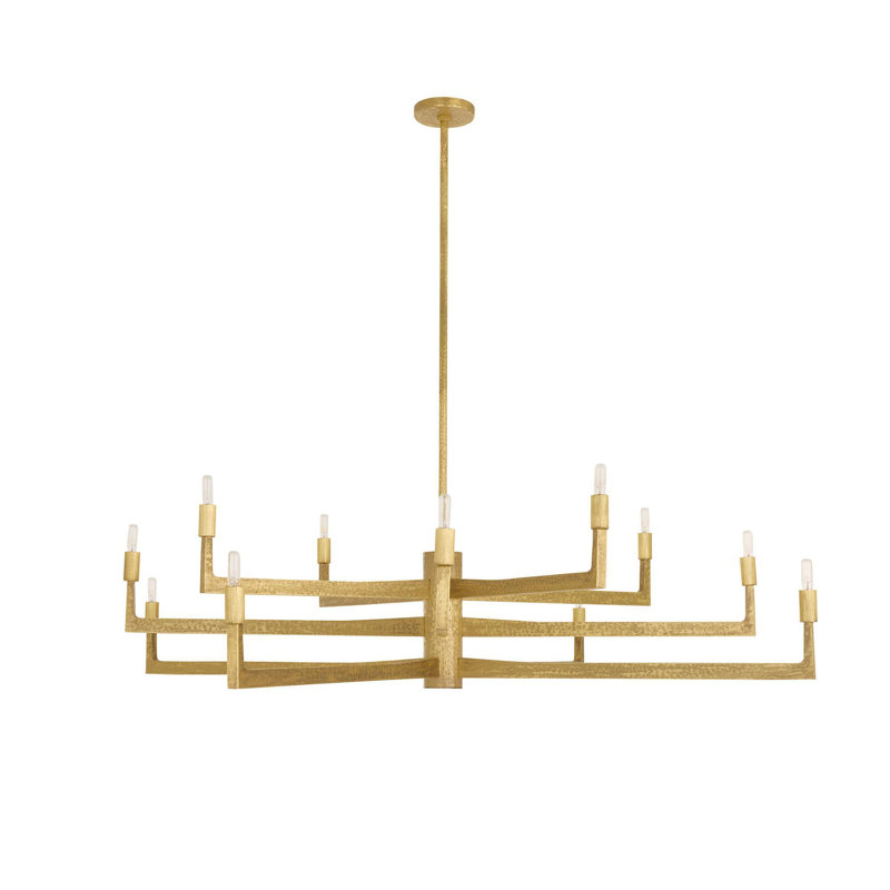 Griff 12 - Light Chandelier, Gold