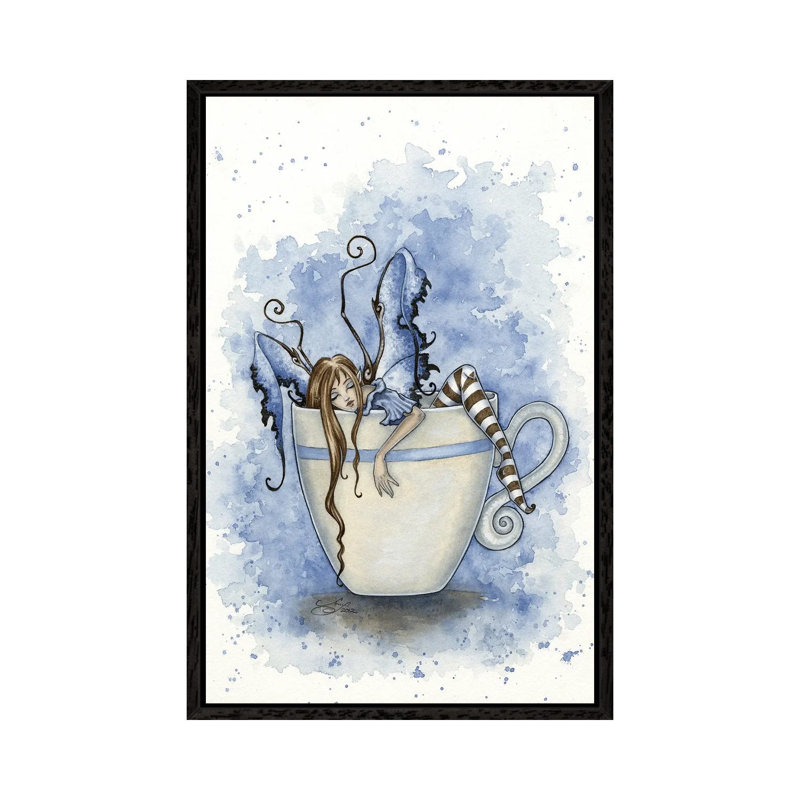 I Need Coffee by Amy Brown - Painting on Canvas, Black Framed, 152.4cm H x 101.6cm W x 3.81cm D
