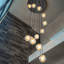 Luminaire suspendu en forme de grappe pour escalier à 14 lumières Earlyn (ampoules incluses)-1934332868-1920088448