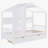 Adreinne Pinewood Frame Wooden House Bed with Two Big Drawers and a Shelf, Semi-Enclosed Space, Playhouse Design-1107035156-1107035155