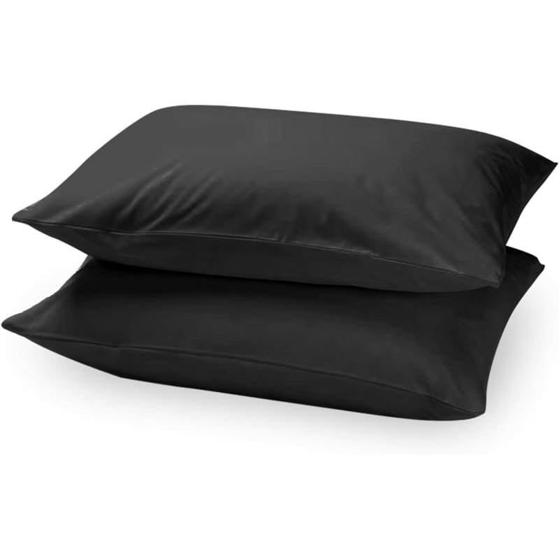 Cotton Blend Pillow Case, Black