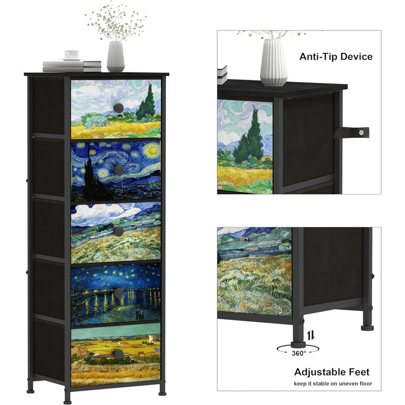 Commode 5 tiroirs Rozella
