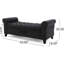 Dark Grey Fabric Bench With Button Appealing Texture, 50" Long Modern Storage Captivation And Rolled Arms,