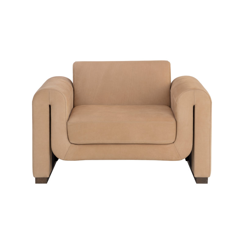 Lounge Chair, Brown Genuine Leather