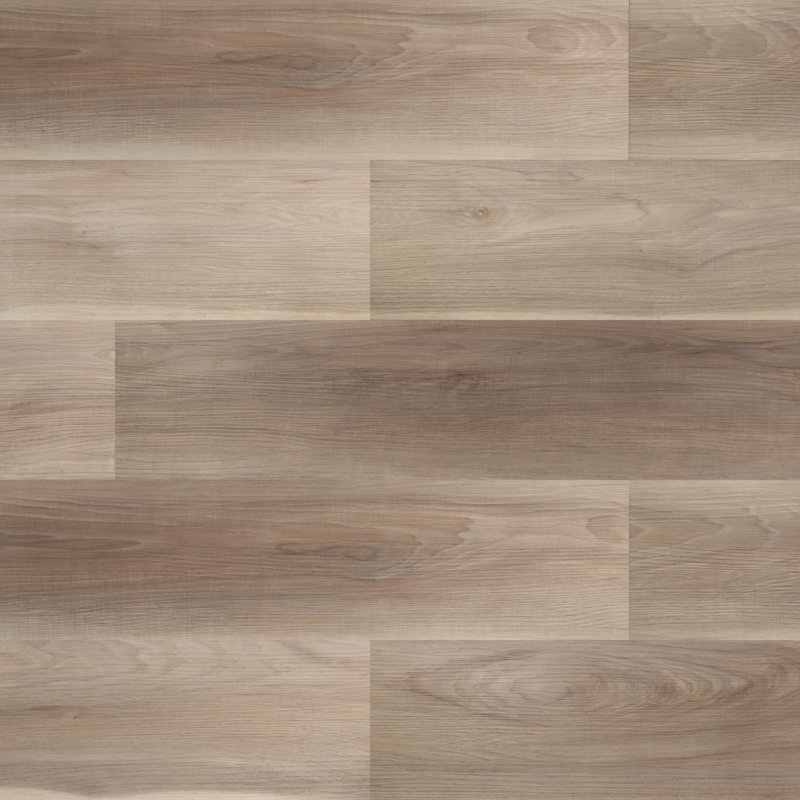 Vinyl plank flooring with honey blonde and light brown wood grain patterns.