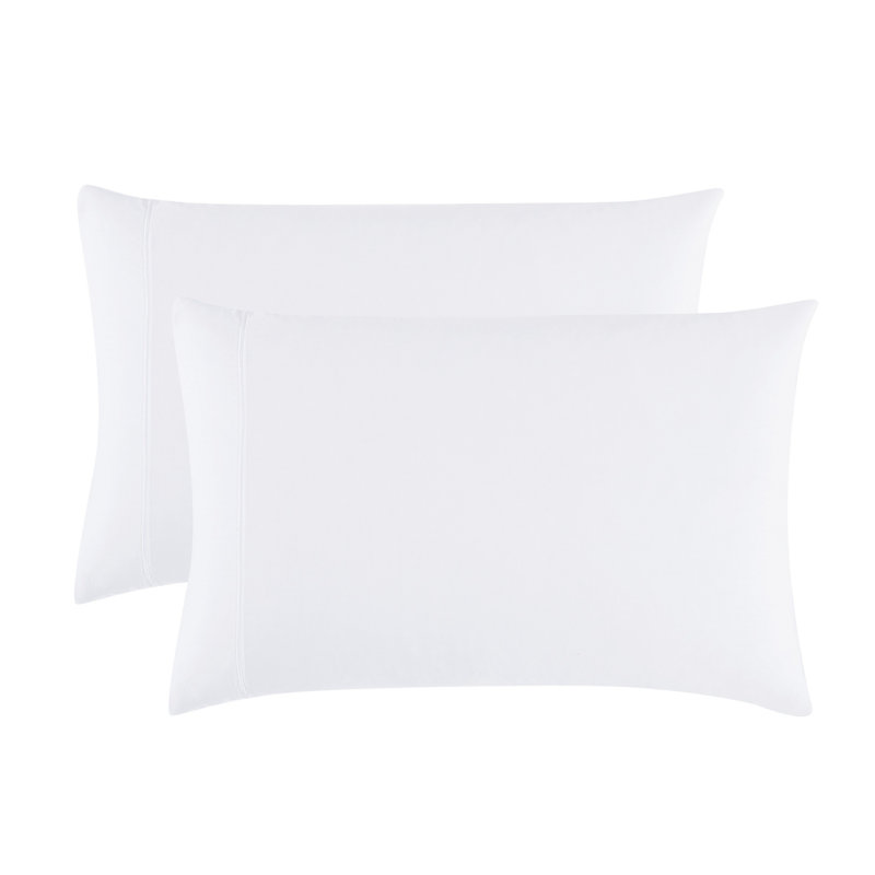 TENCEL Standard Solid Colour - Set of 2, White, Standard