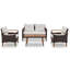 4-Piece Patio Seating Set With Wood Table-573964675
