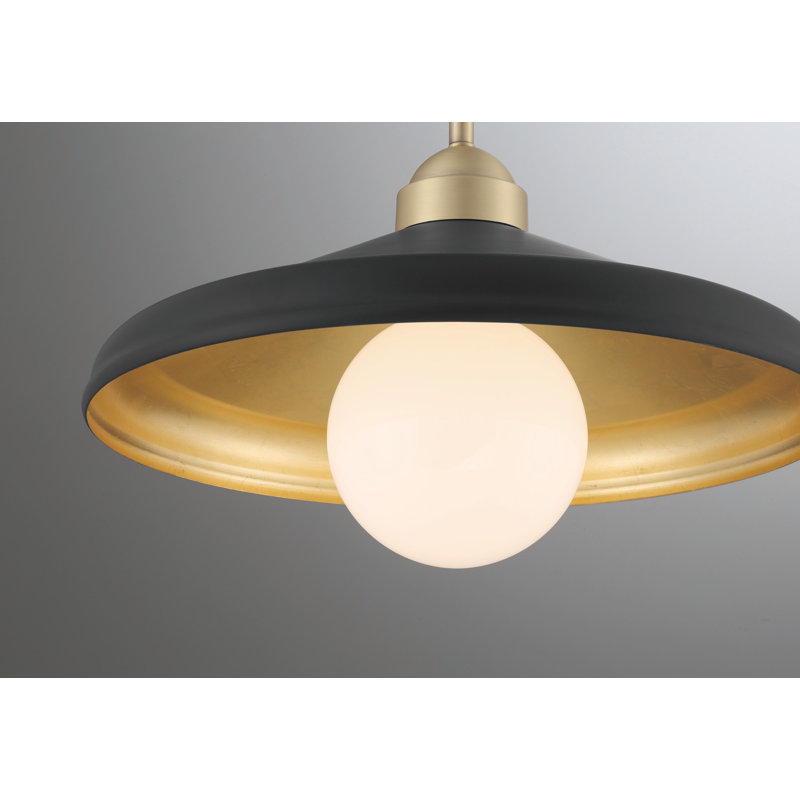 Delilah Semi Flush Mount, Black